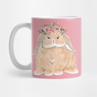 Rabbit and Flower Crown _ Bunniesmee Mug